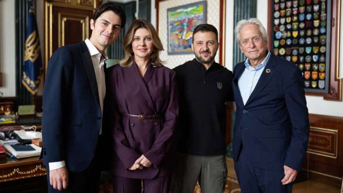 Володимир і Олена Зеленські обговорили з Майклом Дугласом підтримку України на Саміті