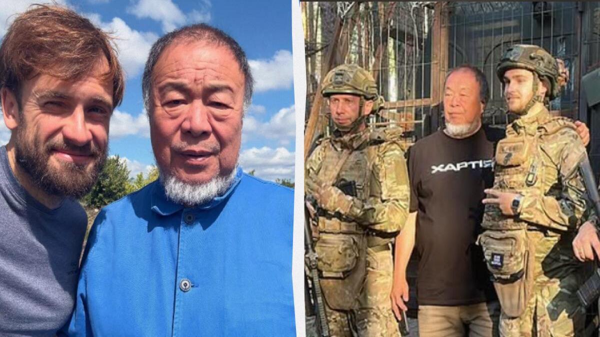 Китайського митця-бунтаря Ай Вейвея помітили на фронті в Україні