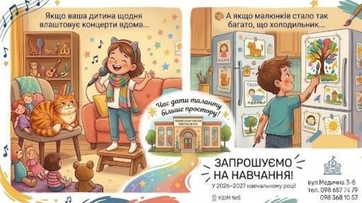 Кам’янська школа мистецтв №5 чекає на юних талантів!