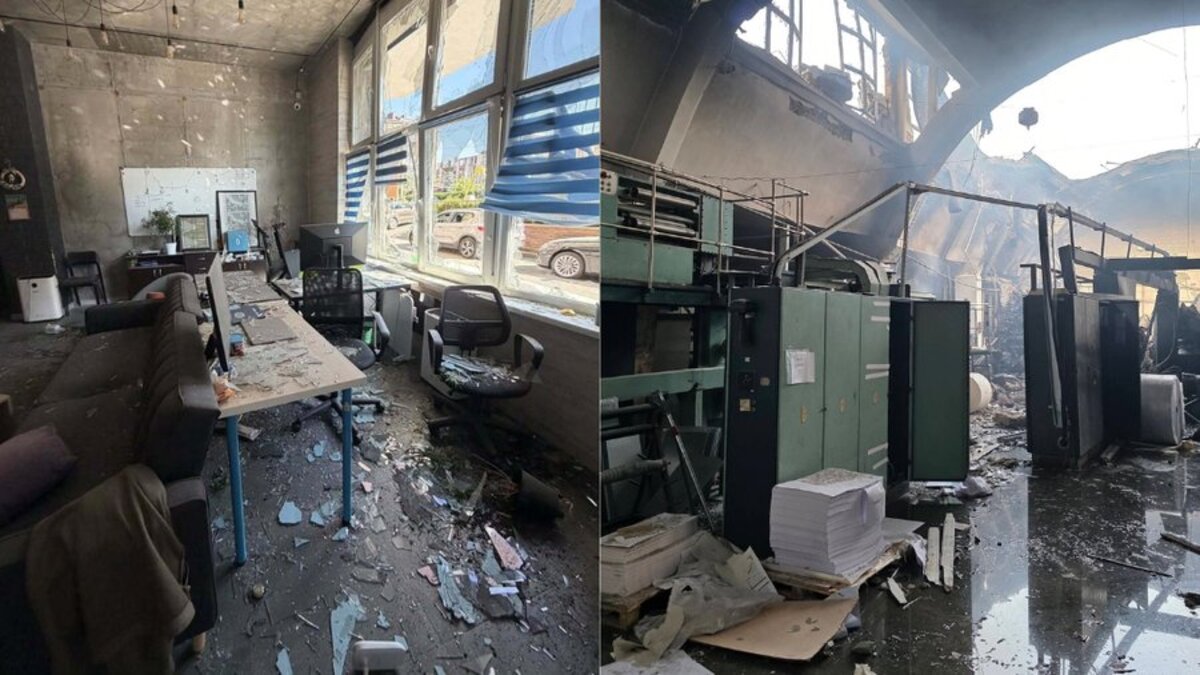 Удар по Києву 19 липня: постраждали офіс видавництва “Арк.Юей” та друкарня “Конві”