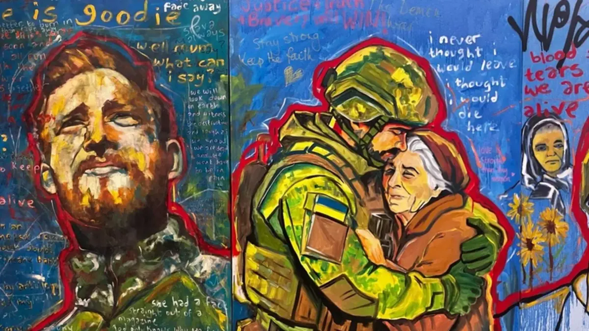 У Британії художник створив 50-метровий артпроєкт про підтримку України